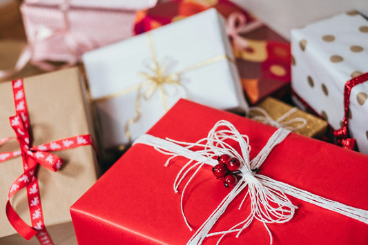 Neatly wrapped gift boxes